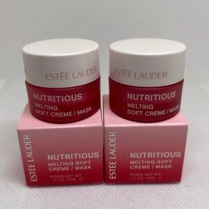 2 New Estee Lauder Nutritious Melting Soft Creme/ Mask Moisturizer Mini